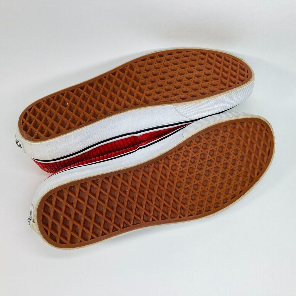Vans Authentic Corduroy Rumba Red Skate Shoes, Size 7 US, Mens, Good Condition - Picture 5 of 13